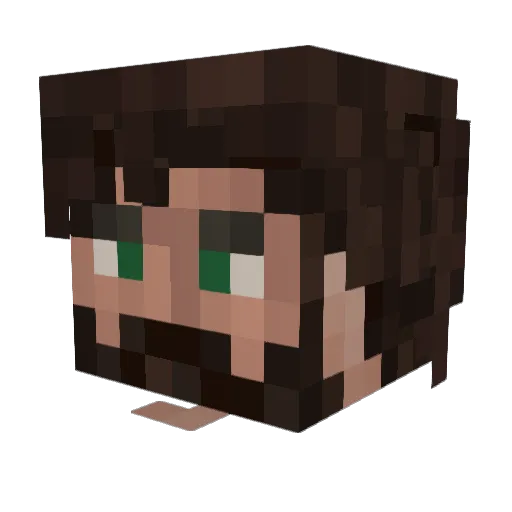 kakau132 Minecraft avatar head, 3D render