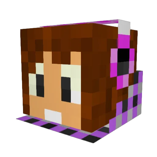 kakequinn Minecraft avatar head, 3D render