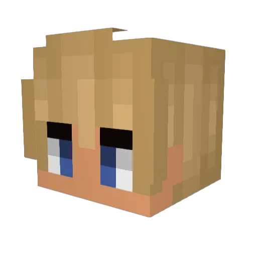 kakeun Minecraft avatar head, 3D render