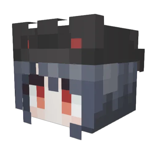 kakiP1107 Minecraft avatar head, 3D render