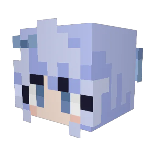 kaki_chan Minecraft avatar head, 3D render