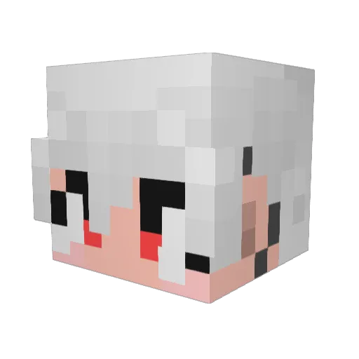 kakikiii Minecraft avatar head, 3D render