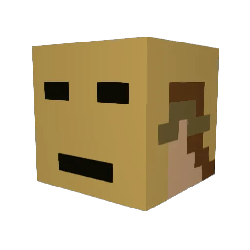 kakkari Minecraft avatar head, 3D render