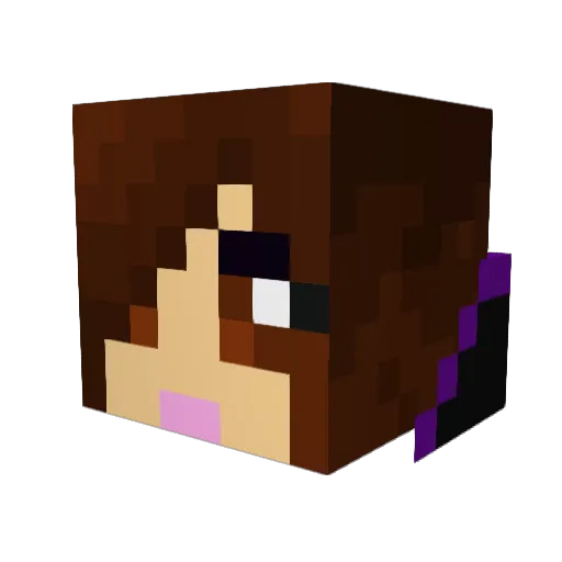 kakkee Minecraft avatar head, 3D render