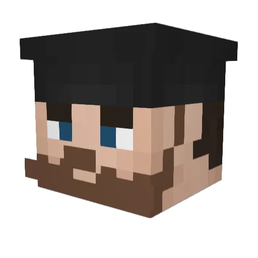 kakkuXD Minecraft avatar head, 3D render