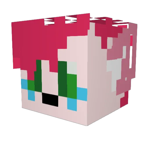 kakratka Minecraft avatar head, 3D render