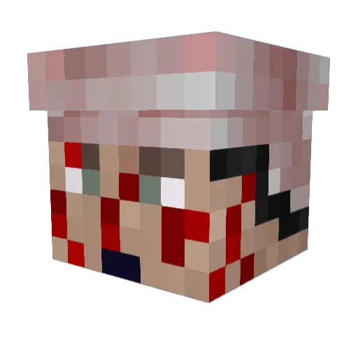 kaktusclique Minecraft avatar head, 3D render
