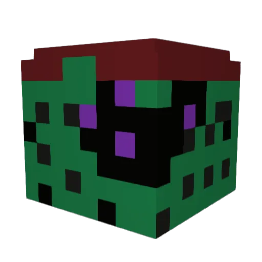 kaktuz Minecraft avatar head, 3D render