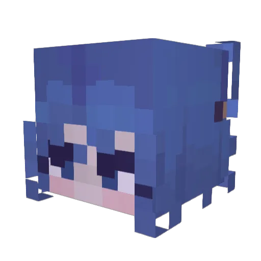kakulemonya Minecraft avatar head, 3D render
