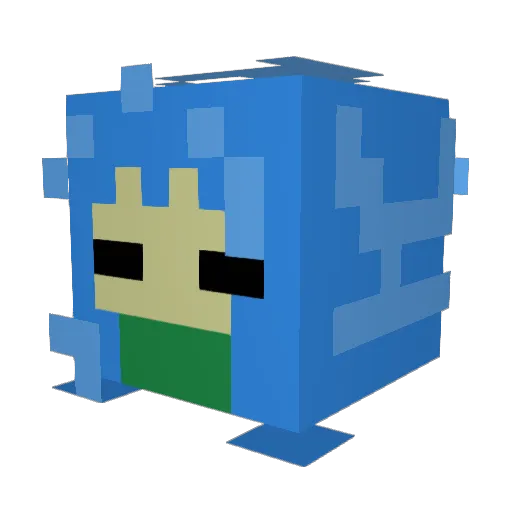 kalamup Minecraft avatar head, 3D render