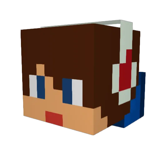 kalebfriars Minecraft avatar head, 3D render