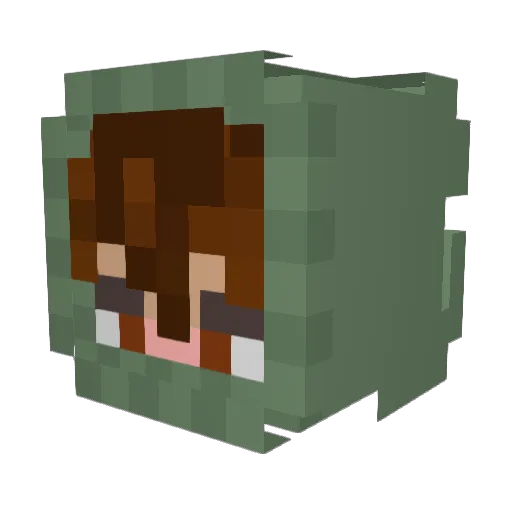 kalecgodi Minecraft avatar head, 3D render