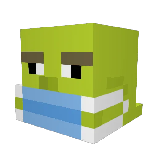 kalechap Minecraft avatar head, 3D render