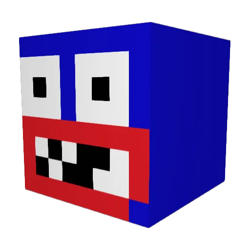 kalelul Minecraft avatar head, 3D render