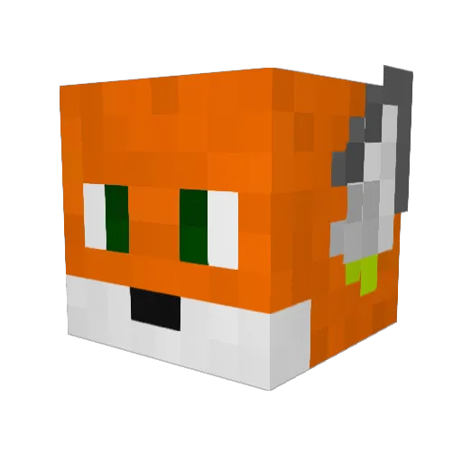 kalesonek Minecraft avatar head, 3D render