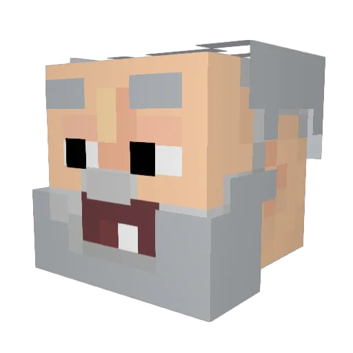 kalfalfan Minecraft avatar head, 3D render