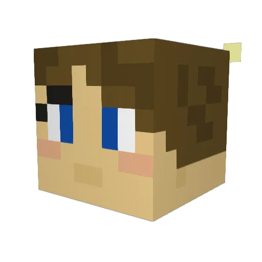 kalikoe Minecraft avatar head, 3D render