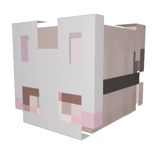 kalililina Minecraft avatar head, 3D render