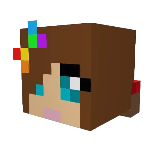 kalimays Minecraft avatar head, 3D render