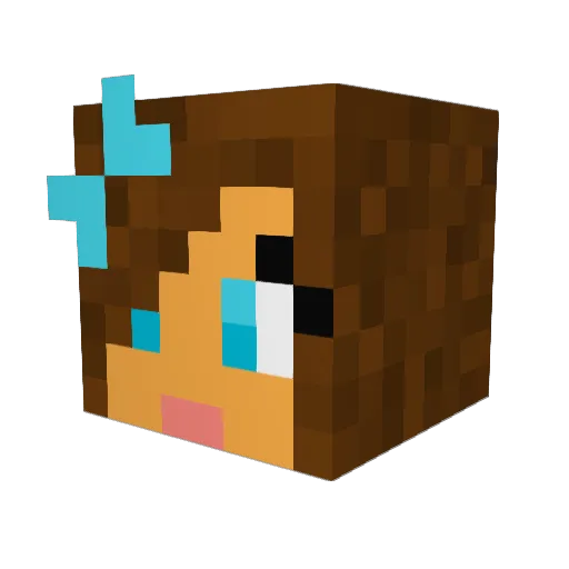 kalinou7 Minecraft avatar head, 3D render