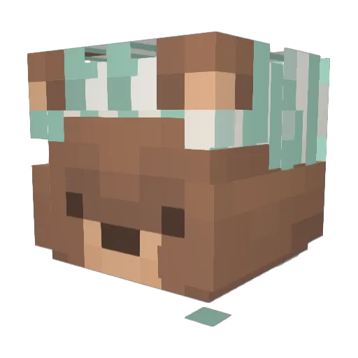kalkero Minecraft avatar head, 3D render