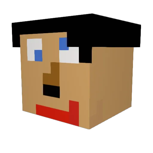 kalki83 Minecraft avatar head, 3D render