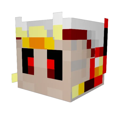 kaloba Minecraft avatar head, 3D render
