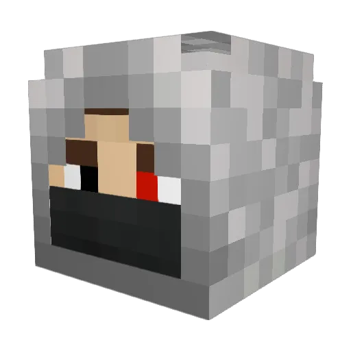 kaltsu10 Minecraft avatar head, 3D render