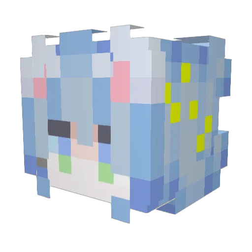 kalyddos Minecraft avatar head, 3D render