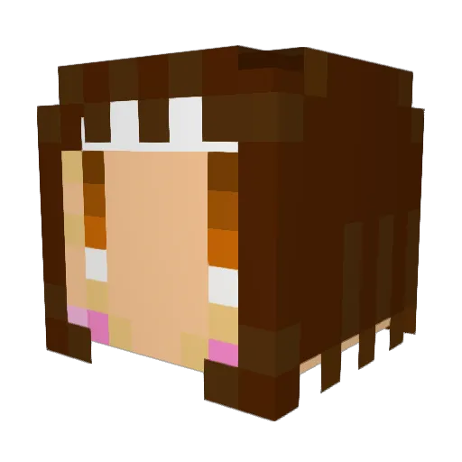 kamachiki Minecraft avatar head, 3D render