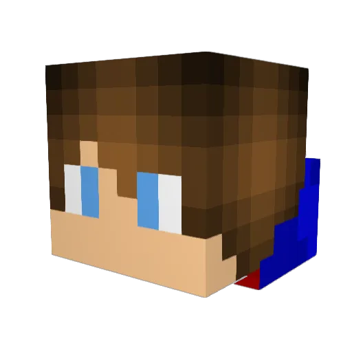 kamadada Minecraft avatar head, 3D render
