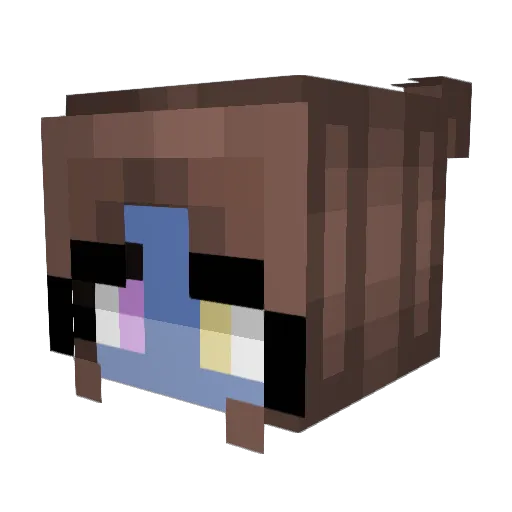 kamadomi Minecraft avatar head, 3D render