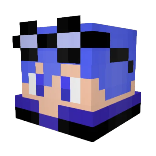 kamakun Minecraft avatar head, 3D render