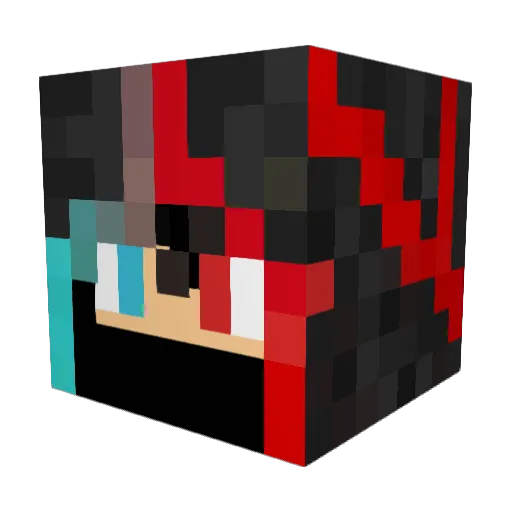 kamamasa Minecraft avatar head, 3D render