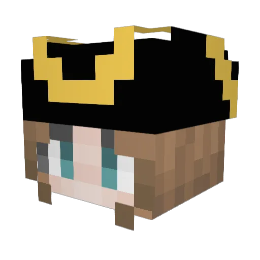 kameiru Minecraft avatar head, 3D render