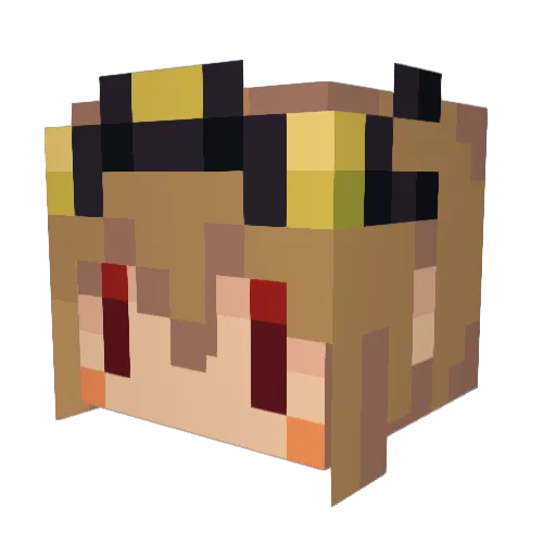 kamemel Minecraft avatar head, 3D render