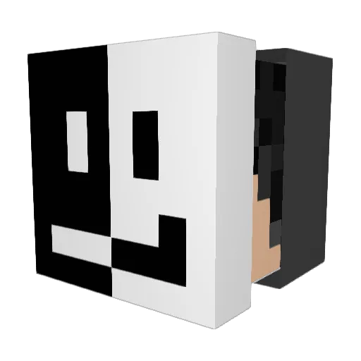 kamenriderzero1 Minecraft avatar head, 3D render