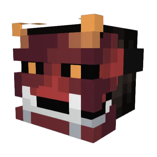 kami_akira Minecraft avatar head, 3D render