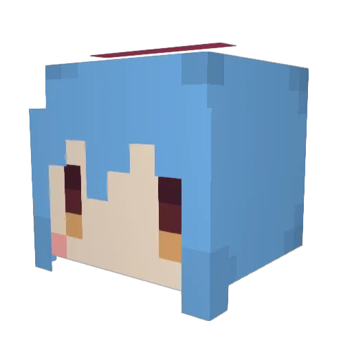 kamia1752 Minecraft avatar head, 3D render