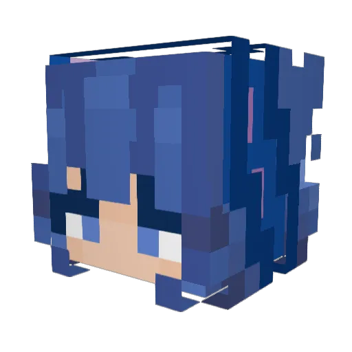 kamiele Minecraft avatar head, 3D render