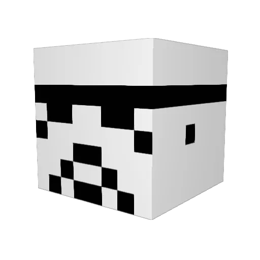 kamifeng Minecraft avatar head, 3D render