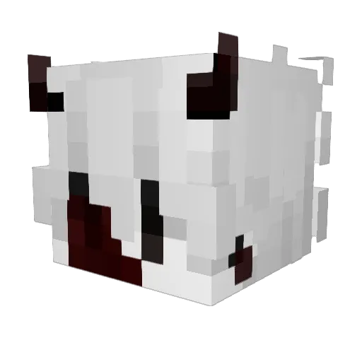kamifire Minecraft avatar head, 3D render