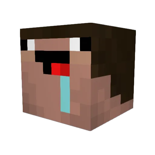 kamilcit Minecraft avatar head, 3D render