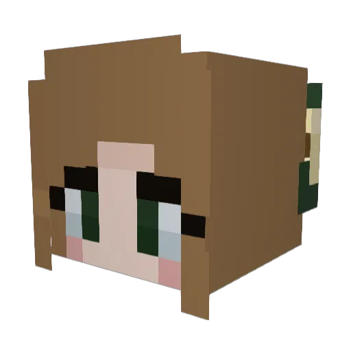 kamileigh Minecraft avatar head, 3D render