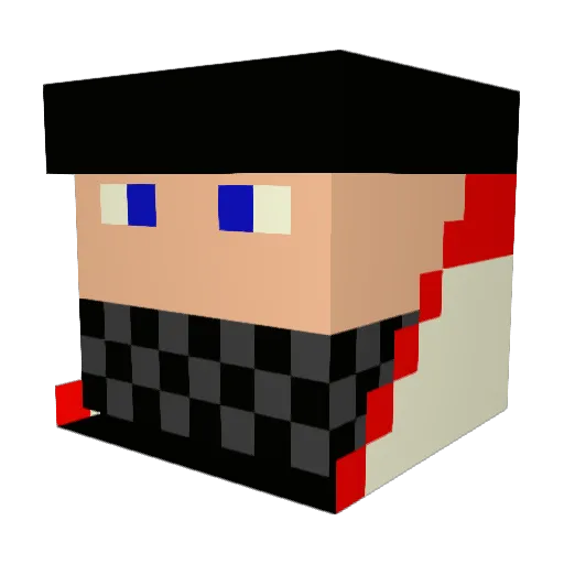 kamiloso2 Minecraft avatar head, 3D render