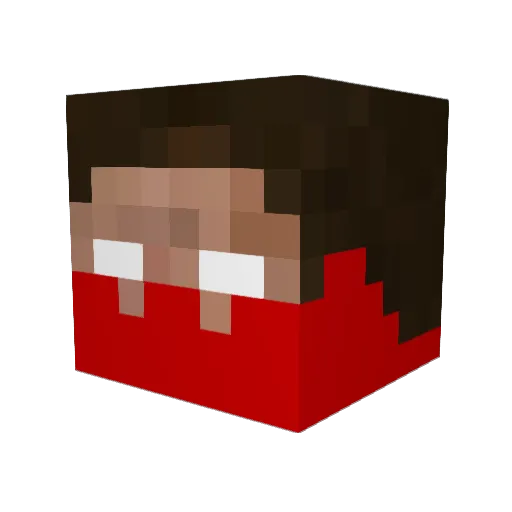kamimaki Minecraft avatar head, 3D render