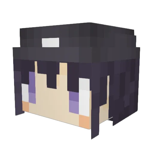 kamina3 Minecraft avatar head, 3D render