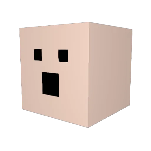 kaminiito Minecraft avatar head, 3D render