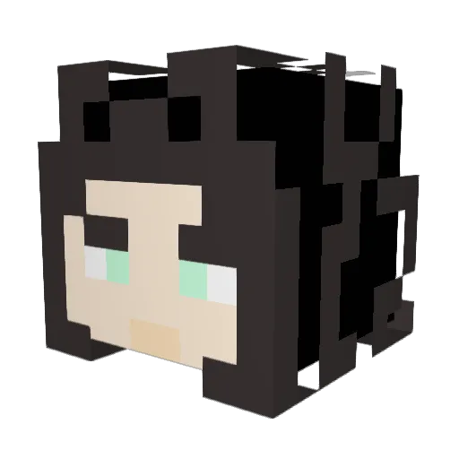 kaminokimi Minecraft avatar head, 3D render