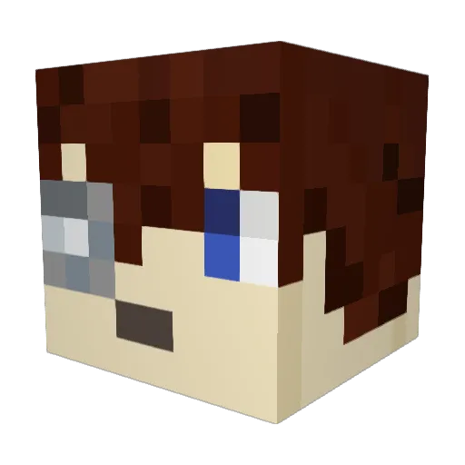 kamiskas Minecraft avatar head, 3D render